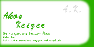 akos keizer business card